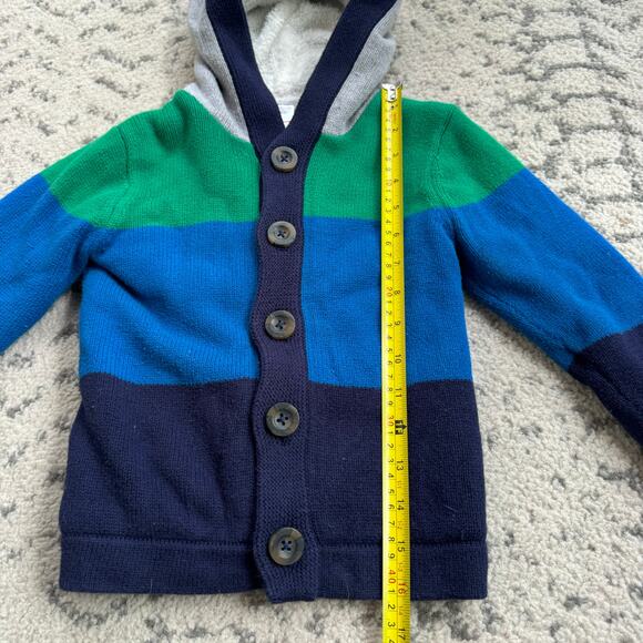 Hanna Andersson Bright Basics Sherpa Sweater Cardigan 3T - Picture 7 of 8